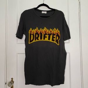 Drifter Flame Tee in Black